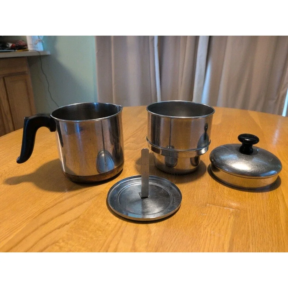 Vintage Revere Ware 4-Cup Drip-O-Lator Copper Bottom Coffee Maker (1946–1968)